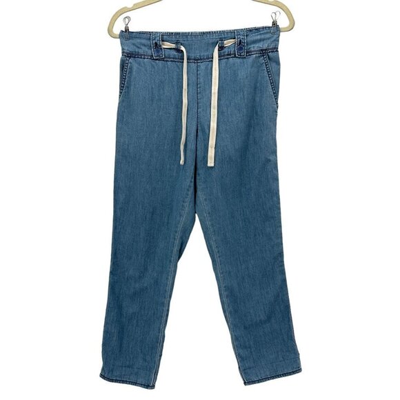 Anthropologie Hei Hei Cropped Drawstring Denim Jeans Womens 0 - Picture 1 of 8